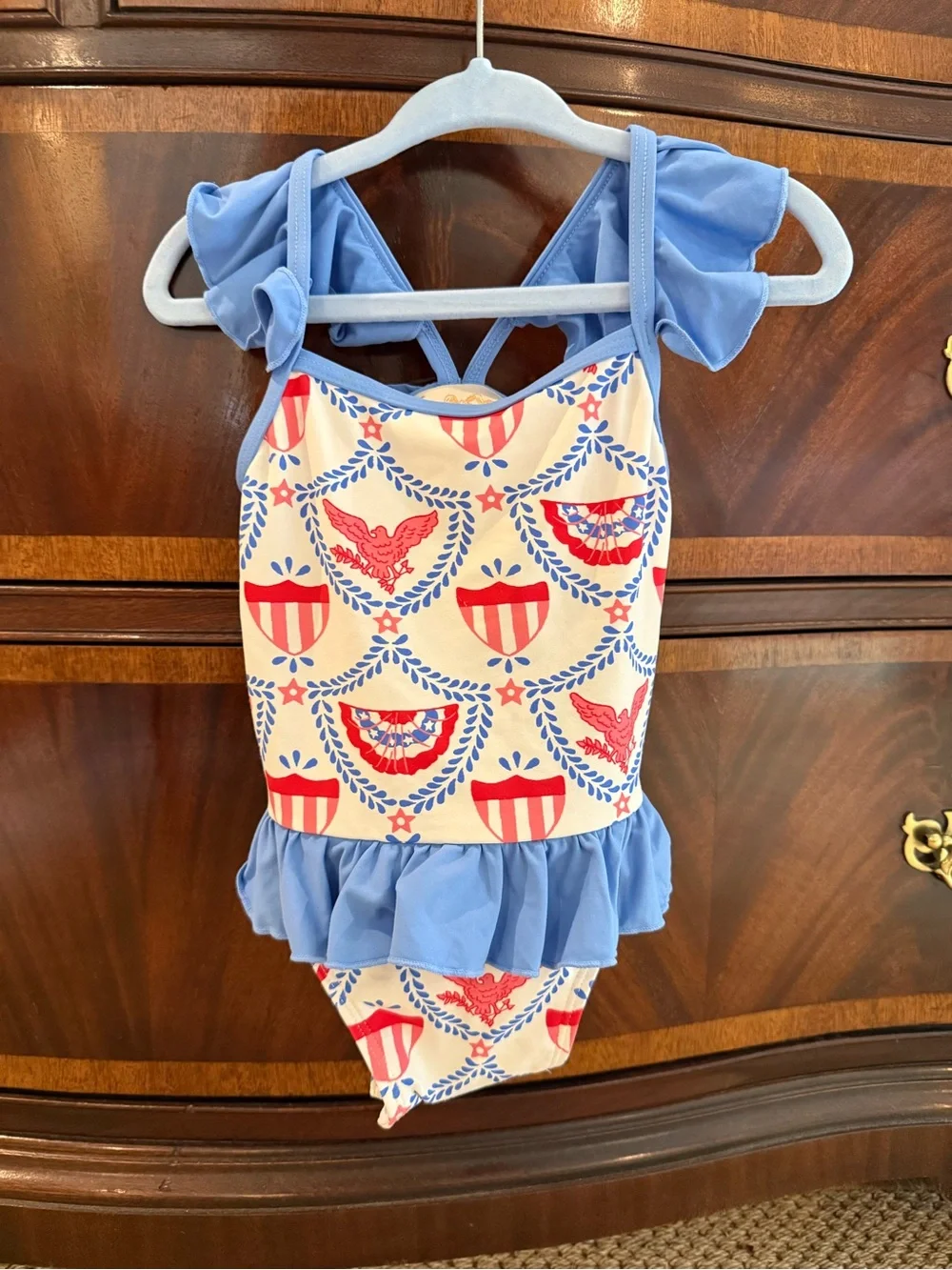 The Beaufort Bonnet Company Girls Patriotic One-Piece Swimsuit